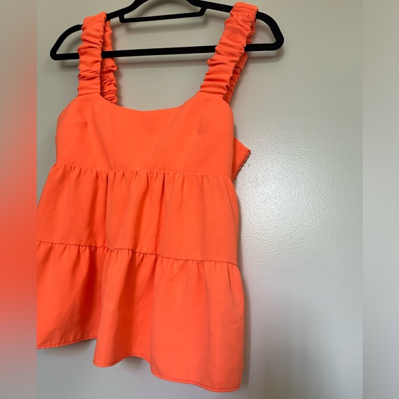 Amanda Uprichard Neon Orange Tank Top - Picture 2 of 4